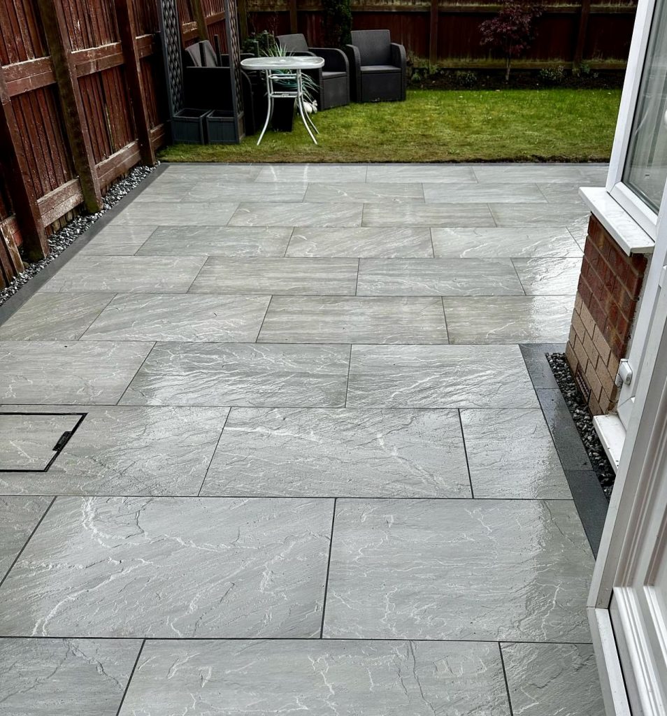 Grey Natural Stone Patio Project